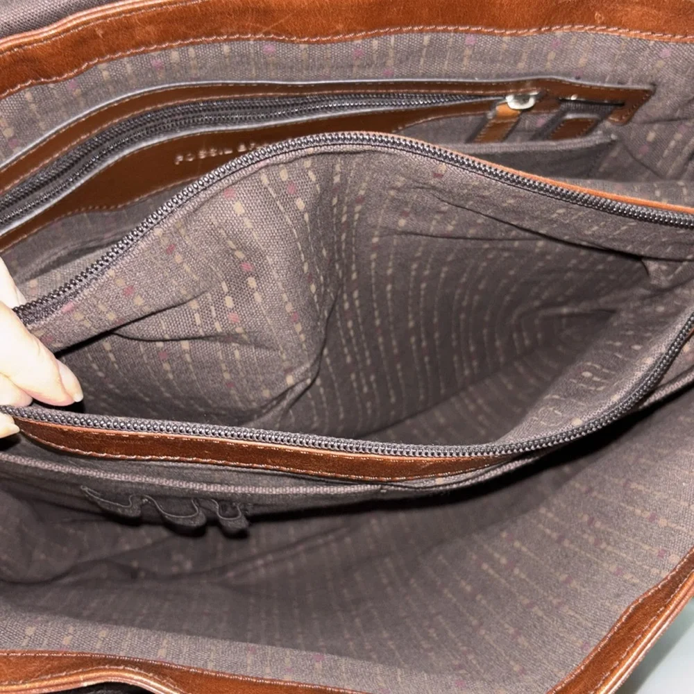 Fossil Leather Messenger Bag